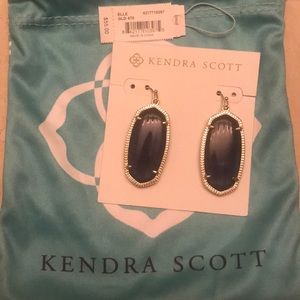Kendra Scott Navy Elle Drop Earrings
